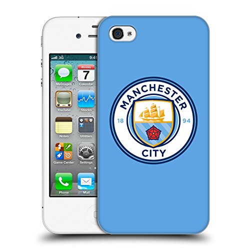 Head Case Designs Oficial Manchester City Man City FC Color Azul. Insignia Carcasa rígida Compatible con Apple iPhone 4 / iPhone 4S