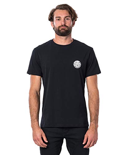 Rip Curl Original WETTY SS tee Hombre,Camiseta,Camiseta Manga Corta,Escote Redondo,Black,L