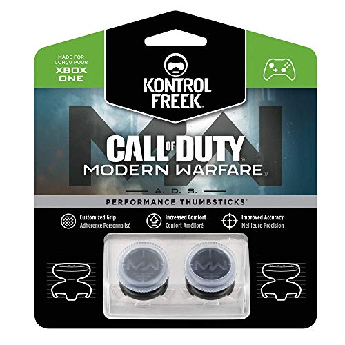 KontrolFreek Call of Duty: Modern Warfare - A.D.S. Performance Thumbsticks para mando de XBOX One | 2 Gran Altura, Cóncavos | Transparente/Negro