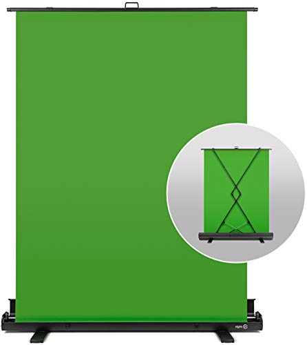 Elgato Green Screen - Panel Chromakey Plegable para Eliminación del Fondo con Marco Autodesplegable, Tejido Verde Chroma Antiarrugas, Estuche Rígido de Aluminio, Colapsable (148 x 180 cm)