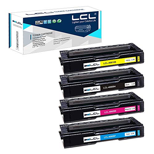 LCL Cartucho de tóner Remanufacturado 406094 406097 406099 406106 SP-C220S SP-C220N SP-C221N SP-C221SF SP-C222DN (1Negro 1Cian 1Magenta 1Amarillo) Reemplazo para Ricoh SP-C 220 S SP-C 220 N