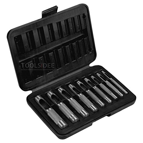 Topex 03A490 Pack de 9 sacabocados, Set de 9 Piezas