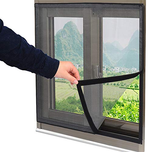 Mosquitera Ventana Rollo,Mosquitera Fija Extensible,Deja Circular El Aire,Forma Una Excelente Barrera para Protegerse De Los Insectos Al Tiempo Que,Gris,180x100cm(71x39inch)