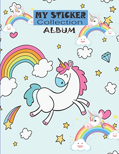 My Sticker Collecting Album: Blank Sticker Book for Kids, Sticker Blank Notebook for Imagine with Create Ideas Large Size 8.5x11 Inches (Blank Sticker book for Kids 4-10 Ages) Not Include Sticker