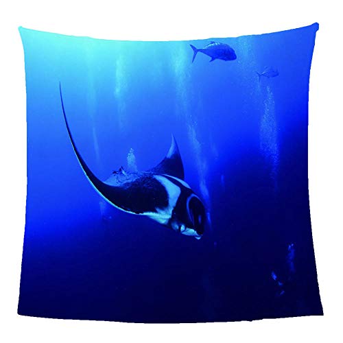 SHHSGZ Pez Diablo Lindo Manta Cobijas de Invierno Grandes Infantil Mantas Suave de Franela Mantas para Cama Bedding- Mantas de Sofá Oficina Casa Viaje Mantas de Lana-L