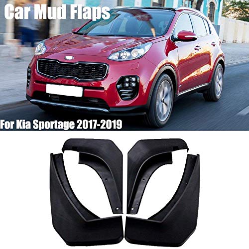 BTSDLXX 4 Pcs Set Coche Guardabarros para KIA Sportage QL Series 2017 2018 2019, Delanteros Traseros Goma Barro Aletas Protectores contra Salpicaduras Accesorios