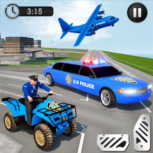 Coche de limusina de la policía de Estados Unidos: juego de camión transportador