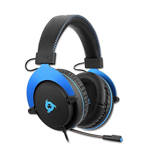 KLIM ™ Rush - Auriculares Gaming + Diadema cómoda y Ajustable + Cascos con micrófono + Clavija Jack de 3,5 mm + Cascos Gaming PS4 PC Mac Xbox One Switch iOS Android + 5 años de garantía + NUEVOS 2020