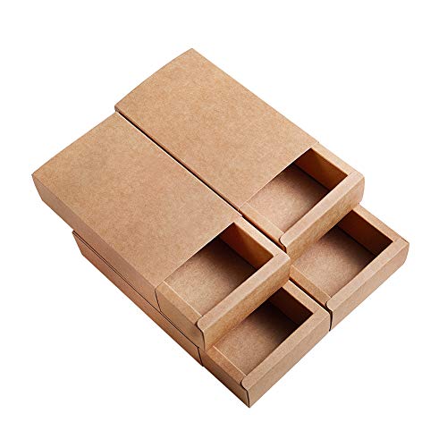 BENECREAT 16 Pack Caja de Cartón Kraft Cajas de Regalo para Fiesta Superior Envase de Joyería - Marrón 17.2x10.2x4.2cm