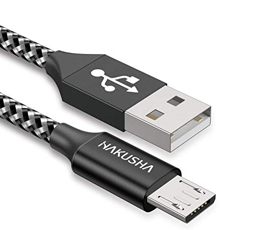HAKUSHA Cable Micro USB, [1M] 5V/3A Carga Rápida Cable Android Duradero Nylon Cable Cargador Movil para Samsung S7/S6/S5/J5/J7 Huawei Nokia Nexus Sony Tablet PS4 Kindle
