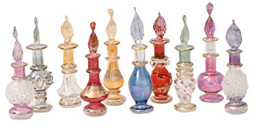 50 unidades de perfumeros de cristal soplado hechos a mano en Egipto
