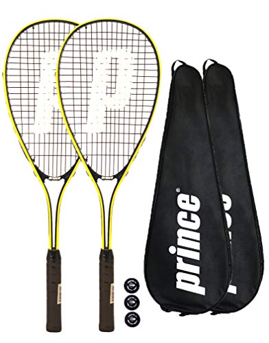 2 x Prince Power Rebel Raqueta de Squash + 3 Balls