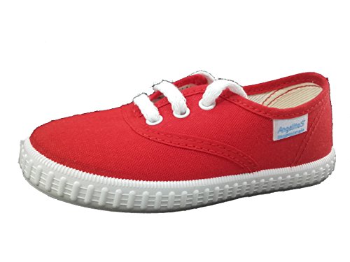 Zapatillas de Lona para Niños y Niñas, Angelitos mod.121, Calzado infantil Made in Spain, Garantia de Calidad. (23, Rojo)