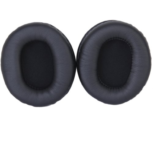 Par de almohadillas de repuesto para auriculares Audio Technica ATH-M50, M20, M30, M50S y ATH-SX1, color negro