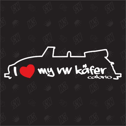 speedwerk-motorwear I Love My - Pegatina para VW Escarabajo Cabrio 72-80.