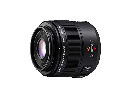 Panasonic LEICA DG MACRO ELMARIT H-ES045 - Objetivo Macro para cámaras de montura M4/3 (Focal 45 mm, F2.8, lentes asféricas, tamaño filtro 46 mm, Mega O.I.S), negro