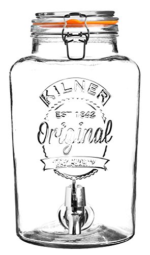 Kilner - Dispensador de bebidas redondo P001, Vidrio, 8 Litre