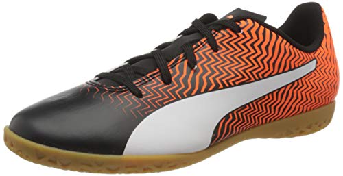 PUMA RAPIDO II IT JR, Zapatillas de fútbol Unisex niños, Naranja (Shocking Orange Black White/Gum), 34 EU