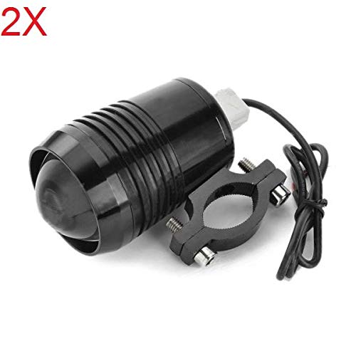 RENCALO 2 Unids Motocicleta Negro U2 LED Faros de Luz de Bajo Viga