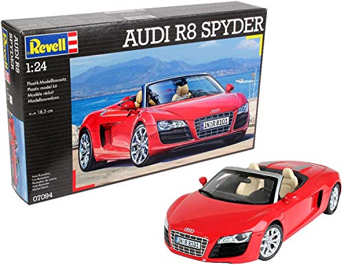 Revell Maqueta Audi R8 Spyder, Kit Modelo, Escala 1:24 (07094), Multicolor