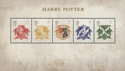 Harry Potter sellos, presentación paquetes, Mini Hoja, PHQ tarjetas postales de/2007, color Mini Sheet