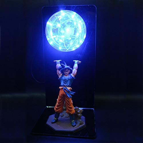 Luz Led Dragon Ball Z Light Goku Bomba De Potencia Lámpara De Mesa Creativa Luz Decorativa Luz LED De Noche DBZ (Emitting Color : Blue)