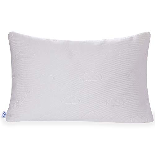 Modvel Luxury Cool Chopped Memory Foam Sleeping Pillow | Shredded Memory Foam with Breathable Bamboo Cover, Ideal For Side, Back & Stomach Sleepers | Fully Adjustable & Comfortable, Queen.(MV-124)