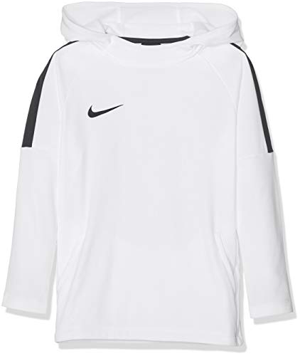 NIKE Dry Academy 18 Football H Sudadera, Niños, Blanco (White/Black/White/(Black), M