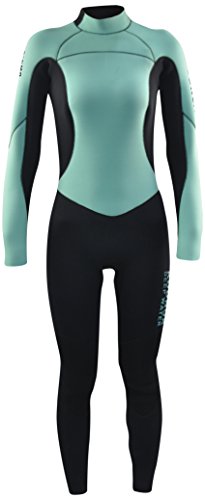 Kounga Dw 4.3 Traje para Surf y Buceo, Mujer, azul claro/negro, S