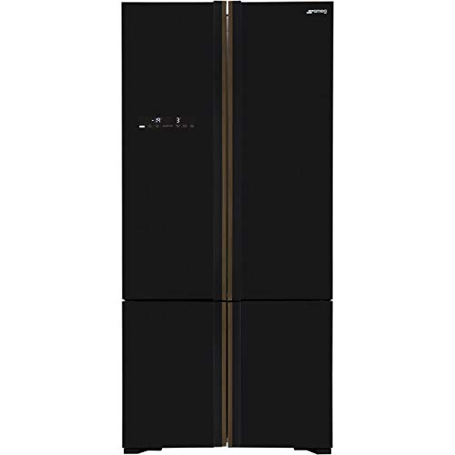 Smeg FQ70GBE nevera puerta lado a lado Independiente Negro 590 L A++ - Frigorífico side-by-side (Independiente, Negro, Puerta francesa, LED, Puerta a puerta, LCD)