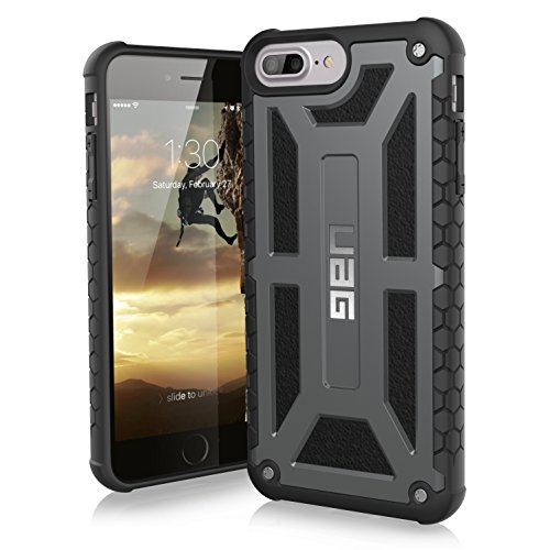 Urban Armor Gear IPH7/6SPLS-M-GR - Carcasa de Piel para Apple iPhone 7 Plus y 6S Plus, metálico