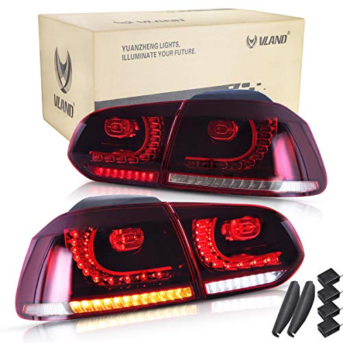 Vland RHD - Luz trasera LED para Golf 6 MK6 GTI GTD R TSI 2008-2013 con secuencial（Lado de conducción a la derecha）