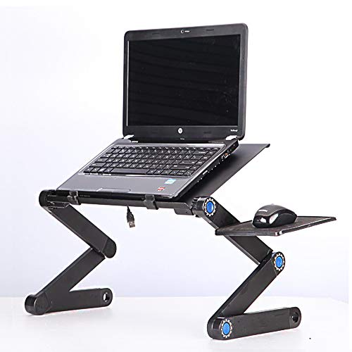 Kuty Soporte Portátil, Mesa Ordenador Portatil, Bandeja Cama, Laptop Stand, Mesa para Cama, Soporte para Portatil De Lectura, Escritorio Portátil,Malla con Ventilación Ajustable Soporte para Portátil