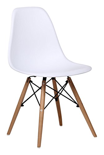 SuperStudio Wooden - Pack de 2 sillas , color blanco, talla 81.5 x 47 x 53.5 cm