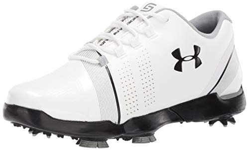 Under Armour Zapato Junior UA Spieth 3 Golf para Niños, Blanco (White/Overcast Gray/Black (100) 100), 38 EU