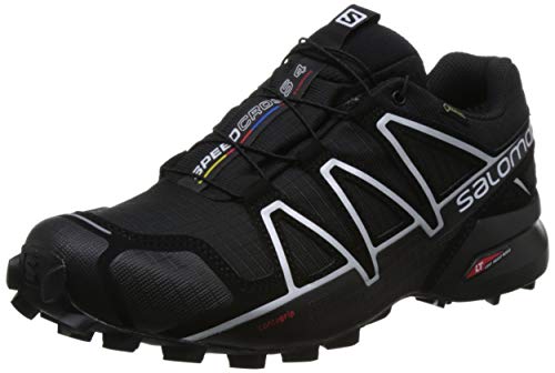 Salomon Speedcross 4 GTX, Zapatillas de Trail Running para Hombre, Negro (Black/Black/Silver Metallic-X), 42 2/3 EU