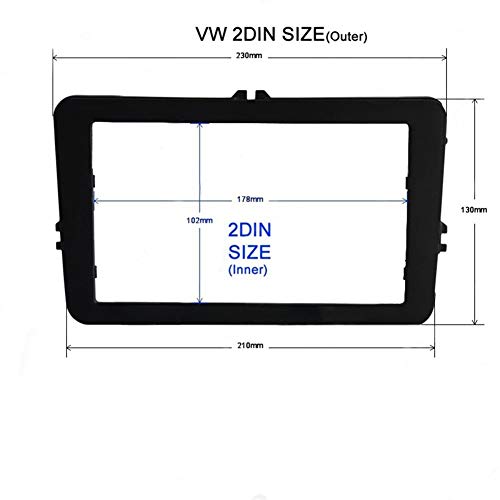 Car stereo Bluetooth Marco Doble Din Car Radio Estéreo For Volskwagen Passat Del Polo De VW Touran Jetta Golf EOS FOX Automático De Medición Instrumentos CUADRO Tablero De Juego De Acabados Fascia del