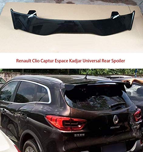 XDHN Spoiler Trasero ABS Modificación del alerón Trasero para Renault Clio Captur Espace Kadjar Auto Universal Punch Instalación Fija, Negro, Fibra de Carbono, Fibra de Carbono