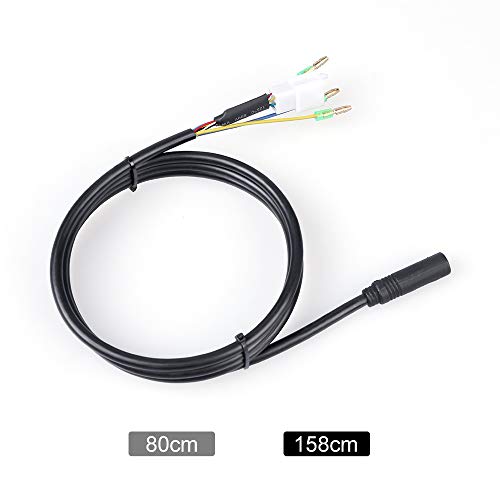 Junstar-EU Cable de extensión de Motor de Rueda de 9 Pines para BAFANG Bicicleta Eléctrica Delantero Trasero Eje Motor Cable 250W 350W 500W Kit de conversión