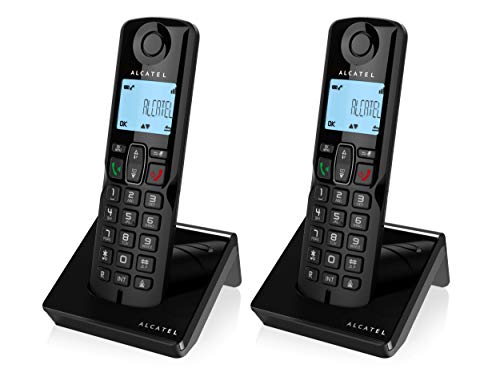 Alcatel S250 Dúo- Dos Teléfonos Inalámbricos, Color Negro