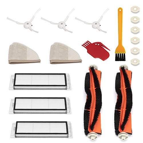 WEYO Kit Recambios Repuestos y Accesorios para Aspiradora Xiaomi Aspirador Roborock S50 S51 S55 S5 S6 Roborock 2 Xiaomi MI Mijia Robot, Filtro HEPA, Cepillo Central, Cepillo Lateral y Rodillos etc.