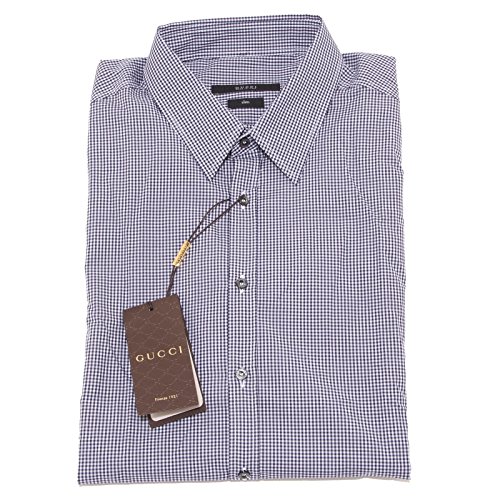 4792O camicia manica lunga slim GUCCI camicie uomo shirt men [44 (17 1/2)]