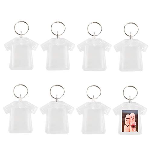 ManLee 25pcs Llavero Acrilico con Marco para Fotos Llaveros Insertación Fotos Llavero Imagen de Plastico Camiseta Insertar Fotos para Hacer Regalos Personalizados 5 x 4cm