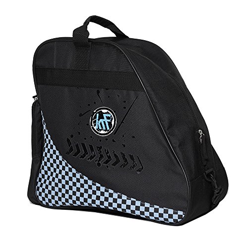 KRF Panama Bolsa Porta Patines, con Asas y Tira para Colgar al Hombro, Infantil, Negro