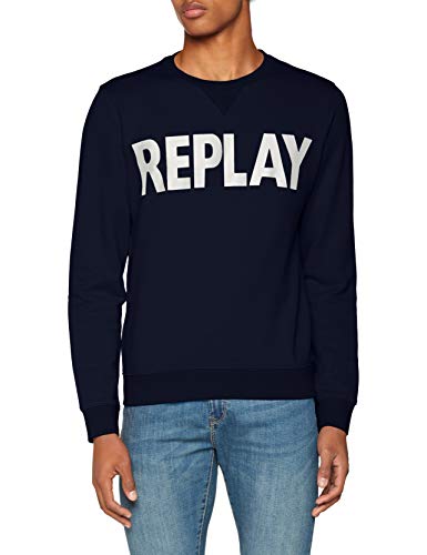 REPLAY M3666 .000.21842 Sudadera, Azul (Blue 85), X-Large para Hombre