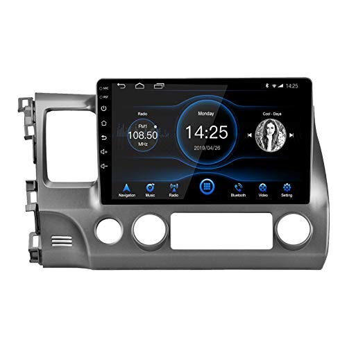 Ezonetronics Android 10.1 Radio para Auto Estéreo 10.1 Pulgadas para Honda Civic 2007-2011 Pantalla táctil capacitiva Navegación GPS de Alta definición Bluetooth Reproductor USB 2G RAM + 16G ROM