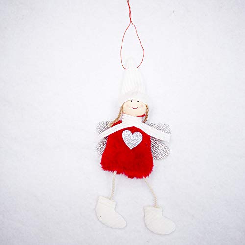 langchao Año Nuevo Navidad Muñeco de ángel Lindo Decoraciones para Ventanas Adornos para árboles de Navidad Juguetes para niños Decoración del hogar Correas de Navidad Creativas