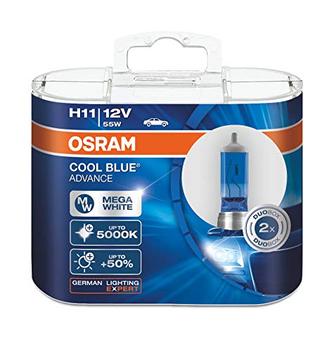 2x OSRAM COOL BLUE ADVANCE H11 12V 55W PGJ19-2 62211CBA-HCB