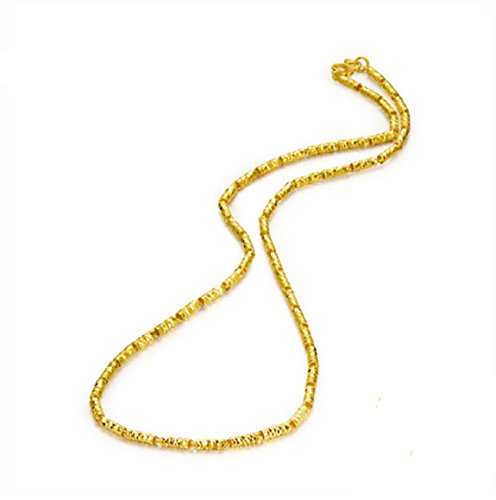 GOWE Mujer Cadena Collar Real 24 K oro joyas boda regalo de compromiso hembra oro puro collares