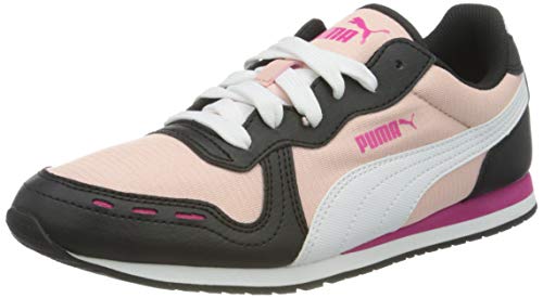 PUMA Cabana Run Print Wns, Zapatillas para Mujer, Rosa (Peachskin White Black), 37.5 EU